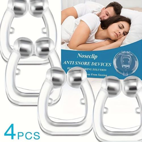 Pack of 4 - Silicone Magnet Nose Clip – Anti Snore Device for Sleeping, Best Quality