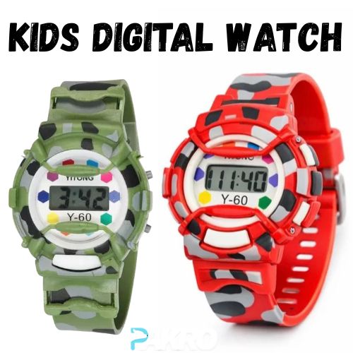 Army Military Strap Digital Sports Watch for Kids