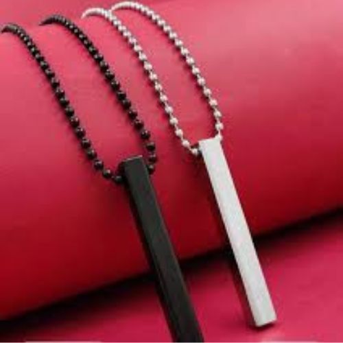 Pack Of 2 Boys Bar Necklace Materials Stainless Steel
