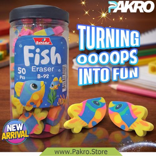 5 in 1 Food Eraser Creative Fish Cartoon Eraser Children's Gift