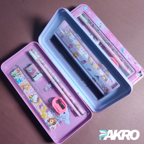 7 in 1 Premium Stationary Metal Pencil Box for Kids