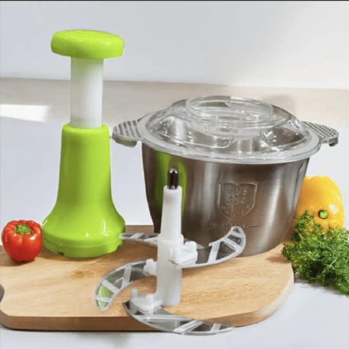 Manual Stainless Steel Multifunctional 2L Hand Push Chopper