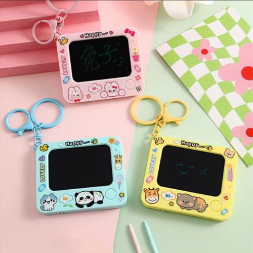 Cute Portable Mini Drawing Board Keychain - Small Writing Pad