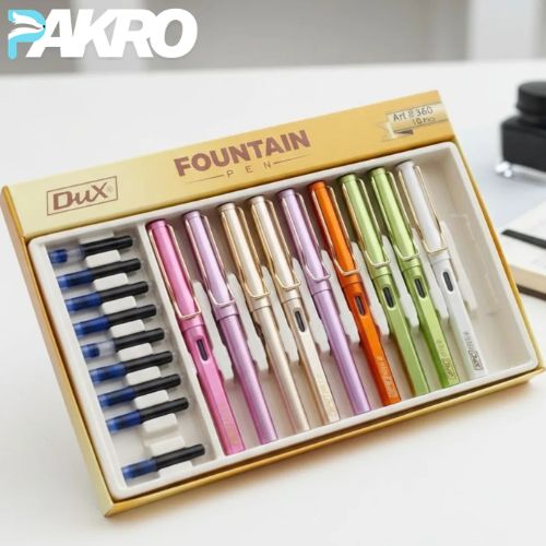 Dux Fountain Pen + Refill (Art # 360 – 1 Pcs) - Best Quality Fancy Ink Pen