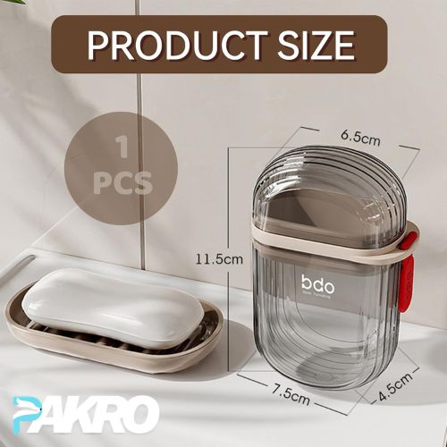 Portable Travel Soap Case with Magnetic Slide Lock