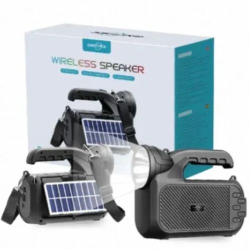 Gts-2068 - 3 Inch Solar Portable Speaker With Led Torch Light