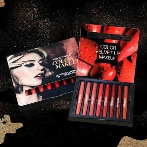 Pack Of 8 - High Pigment 2 In 1 Lip Liner + Lipstick set