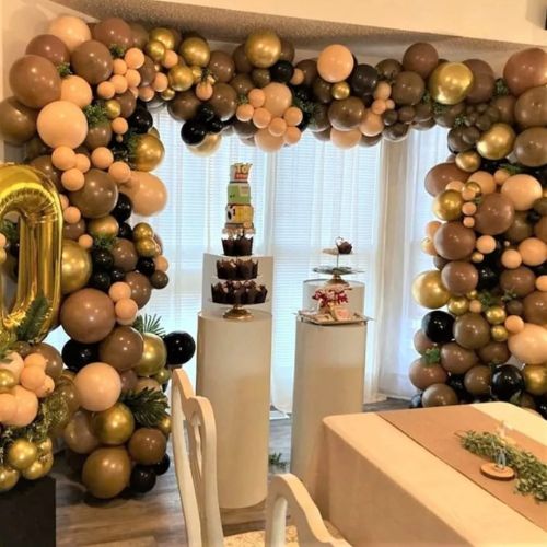 Balloon Garland Kit Coffee Brown (155 pcs of different balloons in 1 packet)