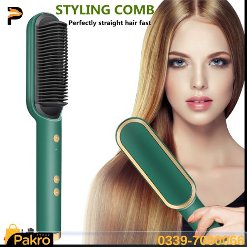 Hair Straightening Brush And Curler