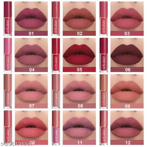 12 Pcs Love Velvet Matte Liquid Lipstick Set