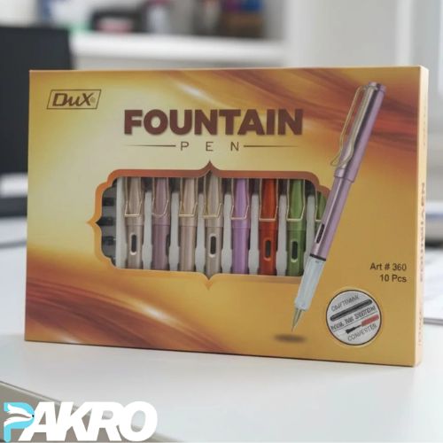 Dux Fountain Pen + Refill (Art # 360 – 1 Pcs) - Best Quality Fancy Ink Pen