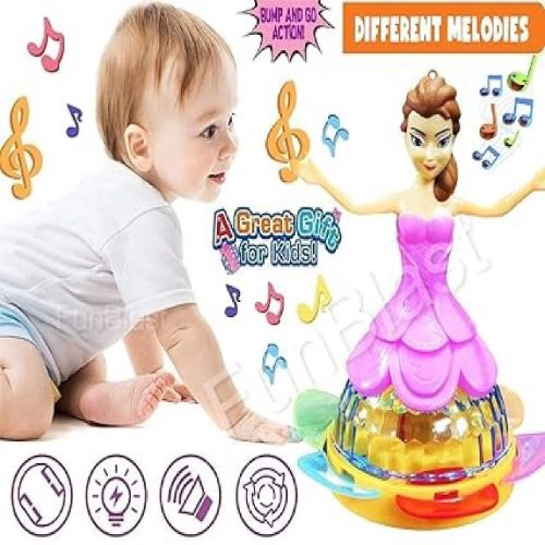 Princess Dancing Doll Toy with 3D Lights, Music & Rotating Movement