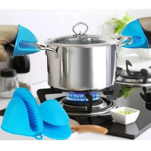Pair of Silicone Hot Pot Holder Cooking Finger Protector