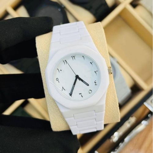 White Aura Couple Watch - Stylish Fashion Accessories for Men and Women