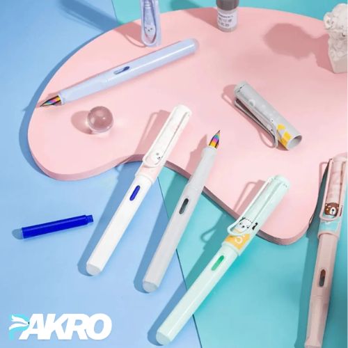 Chren Cute Space Fountain Pen Set For Kids - Gift Packing