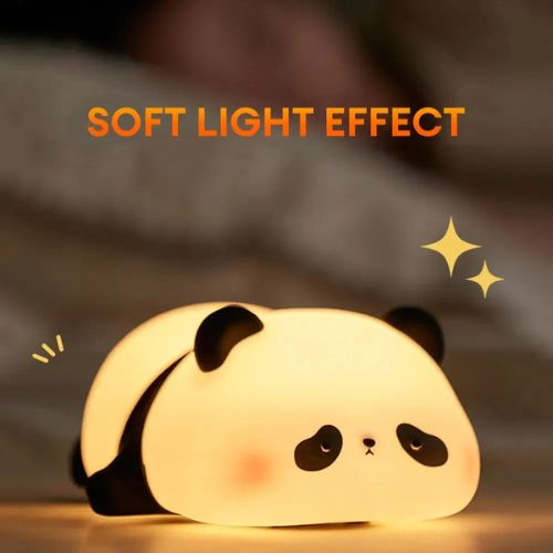 Cute Panda Night Light | Silicone Soft Lamp | Portable & Child‑Safe Bedside Light