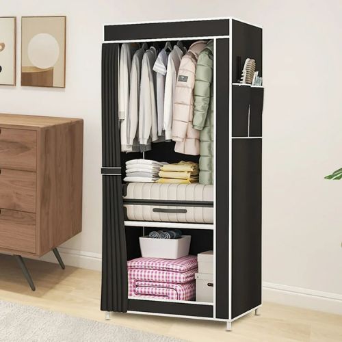 Heavy-Duty Portable Single Fabric Wardrobe