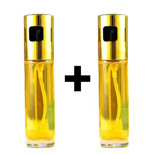 Stainless Steel Glass Oil Spray Bottle Golden Pump for Oil Control
