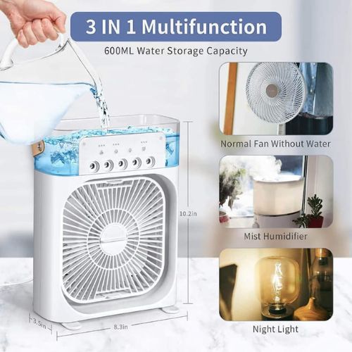 LED Light Cooling Fan for Home, Office & Travel Use