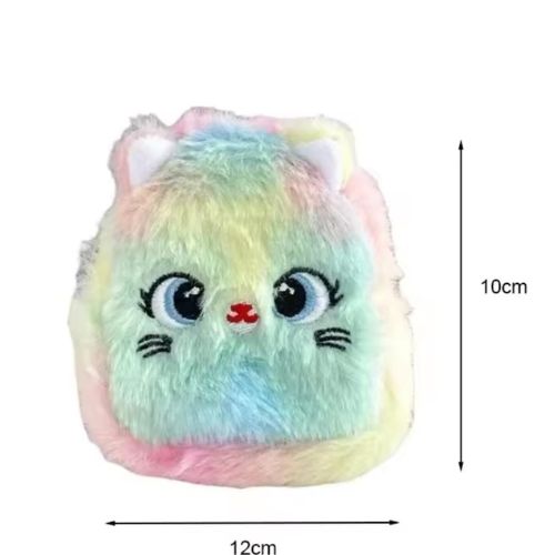1pc Kawaii Rainbow Color Keyring Coin Purse for Girls