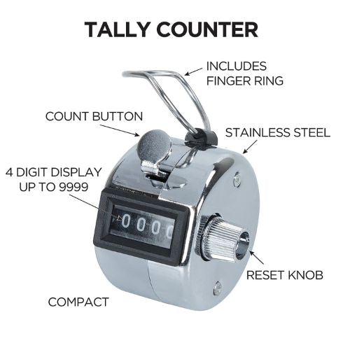 Digital Hand Tally Counter 4 Digit Numbers