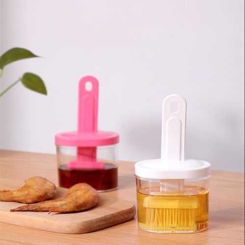 Oil Bottle with Silicone Brush – Durable Kitchen Tool for Easy Cooking and Baking Use
