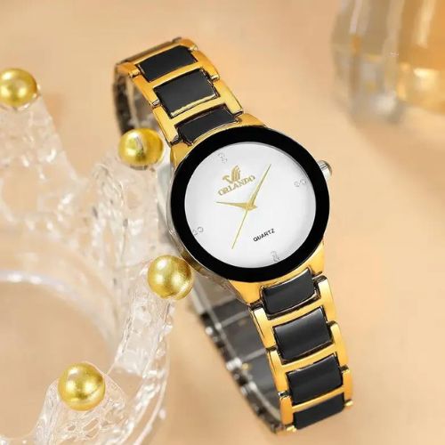 Couple Watch Stylish for Him & Her - New Arrived Cool Black & Gold