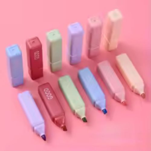 6Pcs/Set Morandi Color Highlighter Pens Art Drawing School Office Stationery