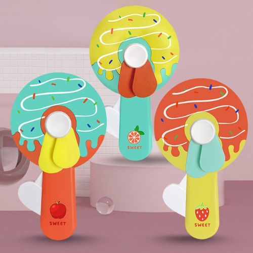 Donut Kid Fan – Cute Handheld Mini Fan for Kids | Portable Cartoon Fan