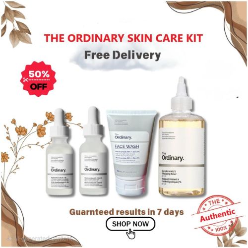 4 in 1 Skincare Bundle – Glycolic Acid, Face Wash, Niacinamide & Hyaluronic Acid Serum