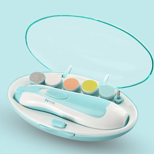 Baby Nail Polisher Electric Powder 6-Piece Nail Clipper Manicure Set Infant Newborn Baby Care Kit