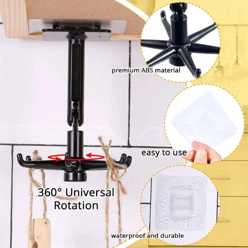 360 Degrees Self-Adhesive Hook Kitchen & Bathroom Storage