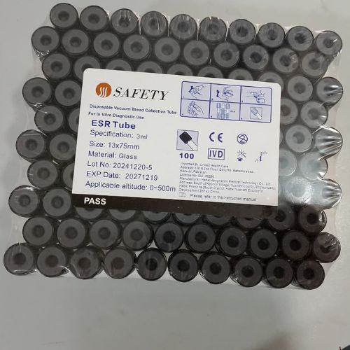 Safety Black Collection Tube – ESR Blood Test Tube - 100pcs