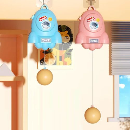 Hanging Ping Pong Game Set – Table Tennis Self Training Kit with 2 Rackets