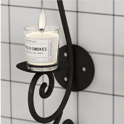 Stunning Golden & Black Candle Stand - 1 Pc Metal Decor