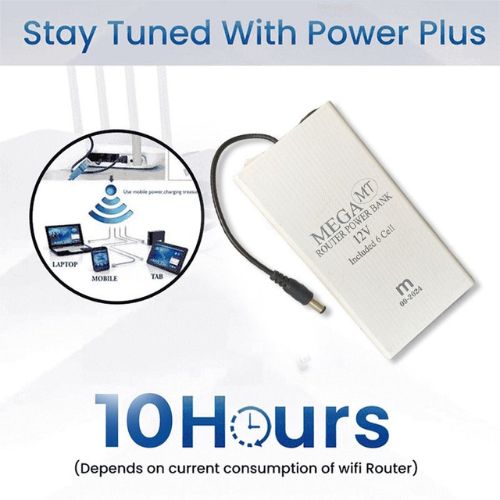 12V High-Power Router Power Bank 20000mAh | 8 to 10 Hours Backup