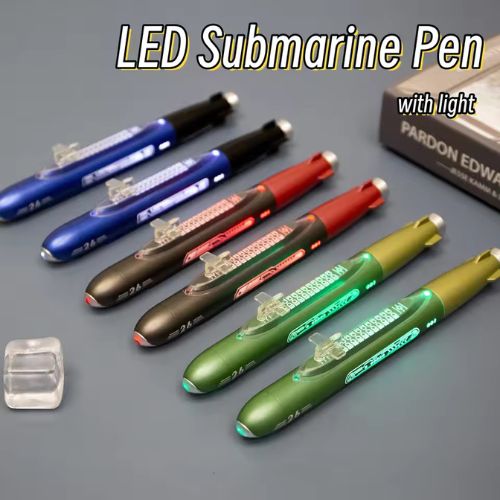 Submarine Shaped Neutral Pen - With Multifunctional Light