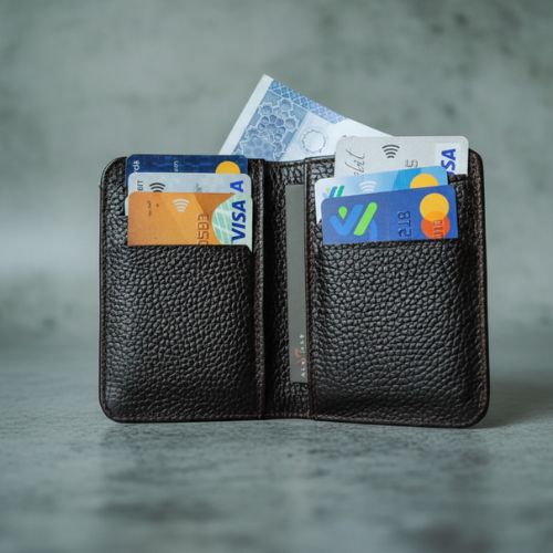Unisex Slim Cow Leather Wallet | Minimalist Bifold Card & Cash Holder