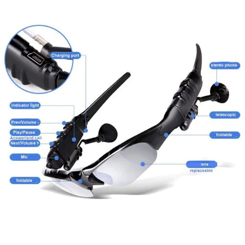 Smart Glasses Bluetooth Earphone - Outdoor Telephone Driving Sunglasses