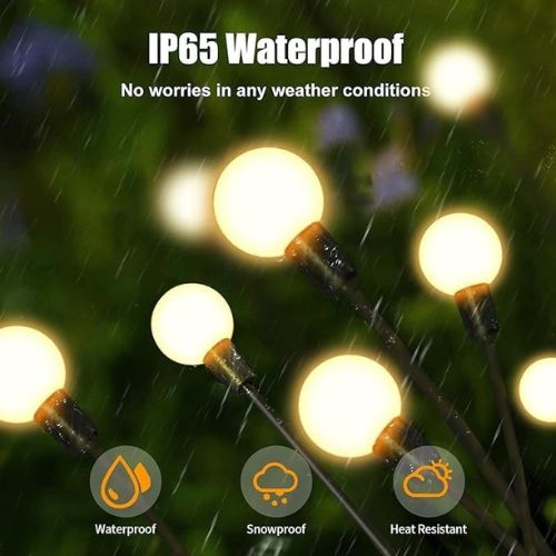 Garden Lights – New Upgraded Solar Powered Firefly Waterproof Lights
