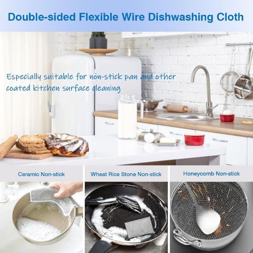 Kitchen Steel Mesh Wire Dish Washer Cleaning Cloth