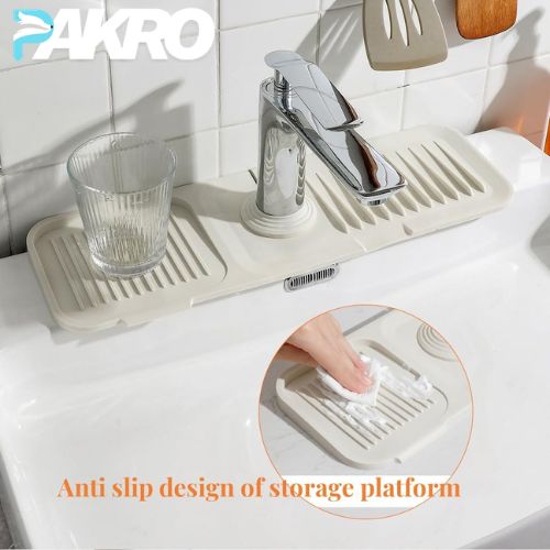 Tap Splash Guard Drying Mat, Silicone Dish Drying Mat