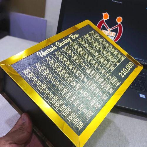 Umrah Saving Box Golden Black I Umrah Box I Umrah Gift Box