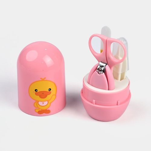 Newborn Baby Manicure Kit (Pink) – 4-in-1 Grooming Set