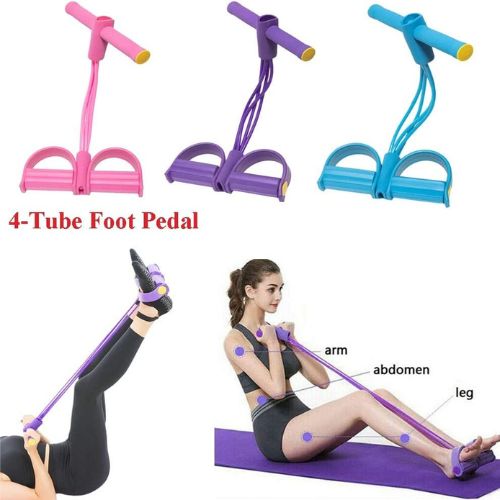Foot Pedal Resistance Band – Elastic Sit-Up Pull Rope for Yoga & Fitness