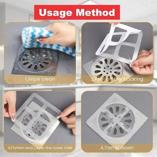 (Pack of 10) Multifunctional Drainer Net for Bathroom & Kitchen