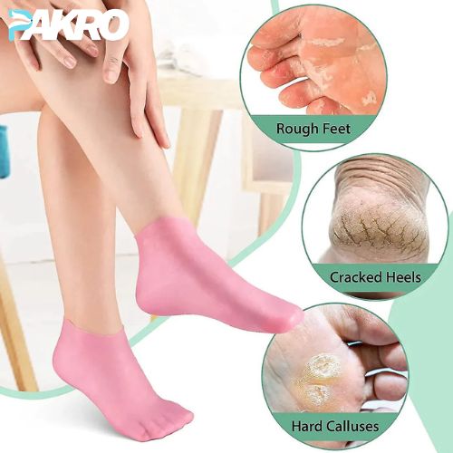 Anti Slip Reusable Gel Infused Silicone Moisturizing Socks