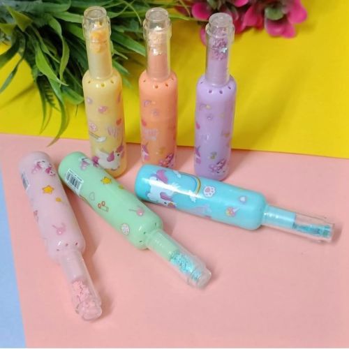 Pack of 6 Bottle Shaped Kromi Character Highlighters for Girls and Boys