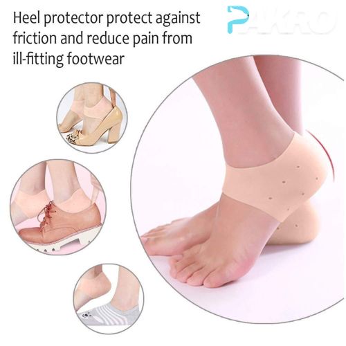 Silicone Gel Heel Pad Socks for Pain Relief - 1 Pair ( Free Size)