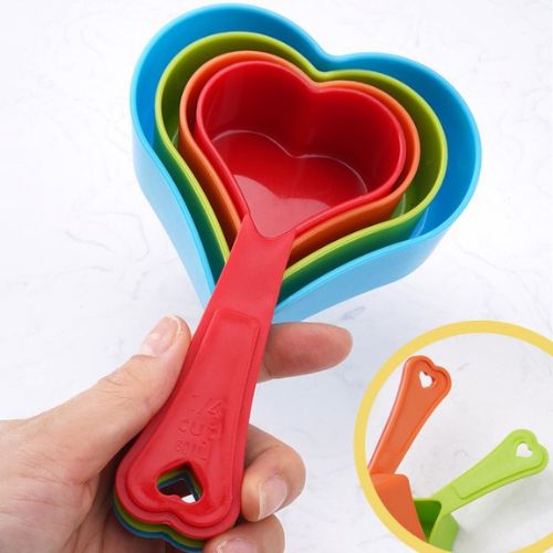 Heart Shaped Measuring Cups | 4-Piece Set for Baking & Cooking